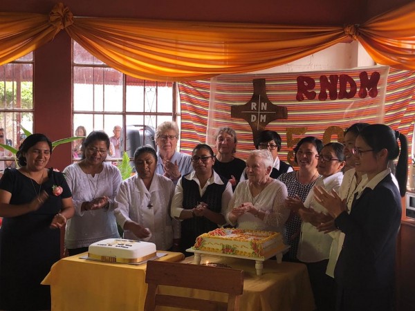 Singing Happy Golden Jubilee at Hogar Belen Moquegua